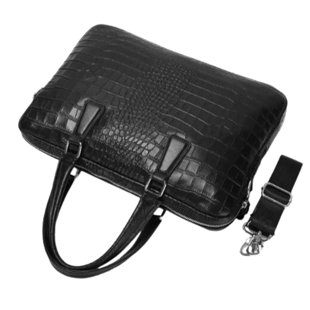 Porte Document en Aspect Crocodile pour Homme