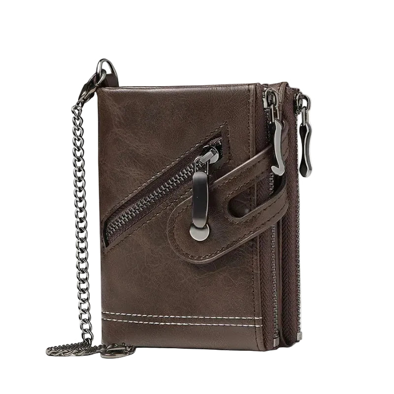 Portefeuille RFID Vintage à Chaîne
