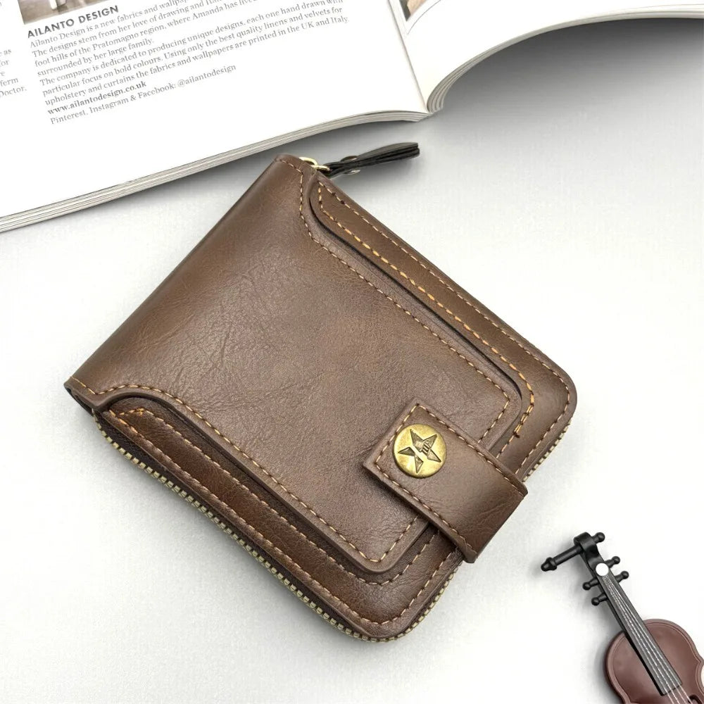 Portefeuille Zippé Homme Multi-Compartiments