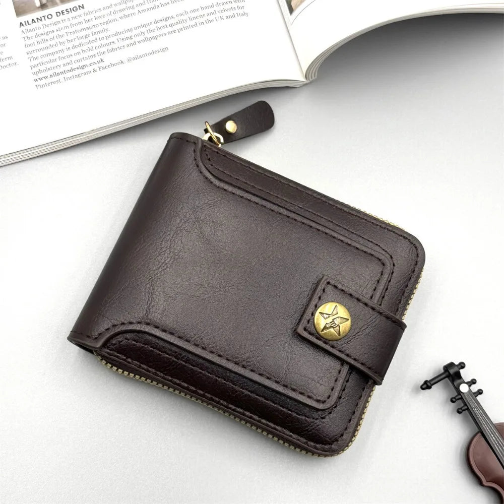 Portefeuille Zippé Homme Multi-Compartiments