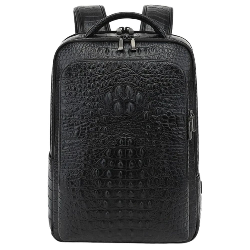 Sac à Dos pour Ordinateur Portable en Aspect Crocodile