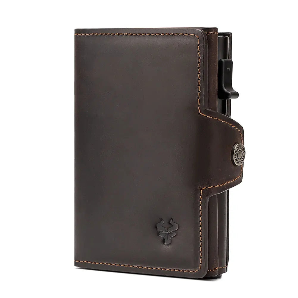 Lot De 2 Porte-monnaie En Cuir Synthétique Avec Fermeture éclair - Noir Et Violet, Compact, Pour Homme/femme