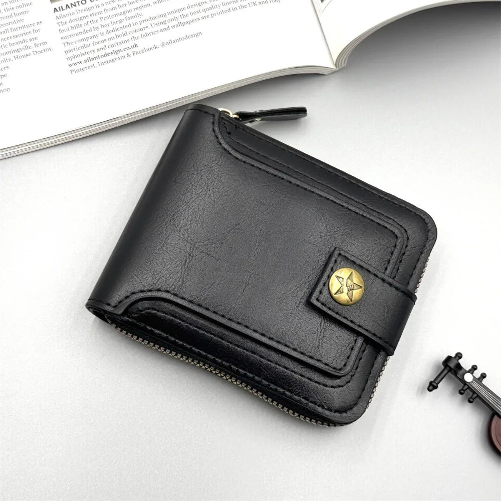 Portefeuille Zippé Homme Multi-Compartiments